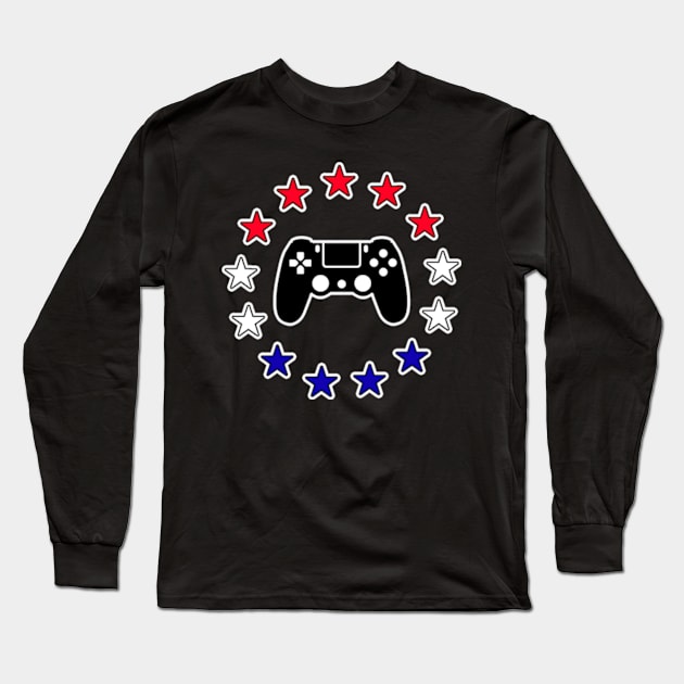 PlayStation Red White Blue Long Sleeve T-Shirt by Gamers Gear